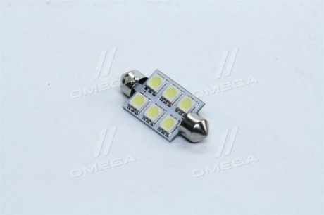 Лампа LED софітна C5W 24V T11x39-S8.5 (6 SMD size5050) WHITE  <TEMPEST> tmp-14T11-24V