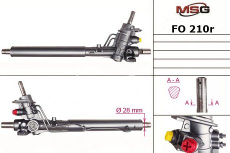 Рульова рейка з ГУР відновлена FORD GALAXY (WGR) 95-00;SEAT ALHAMBRA (7V8, 7V9) 96-00 FO210R