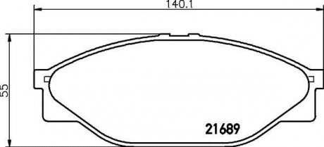 Дискові гальмівні колодки (передні) NISSHINBO NP1047 (фото 1)
