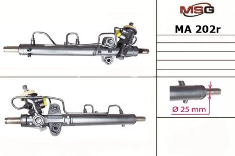 Рулевая рейка с ГУР восстановленная MAZDA 323 BJ 1998-2004, MAZDA PREMACY 01- MSG MA202R (фото 1)