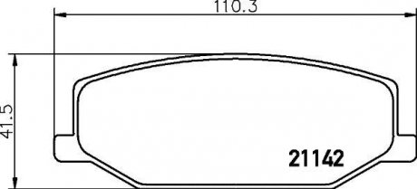 Дисковые тормозные колодки (передние) NP9006