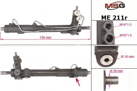 Рулевая рейка с ГУР восстановленная MERCEDES M W163 1998-2002 ME211R