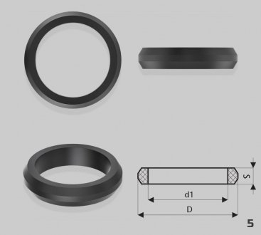 Кольцо резиновое специального сечения C3,9 d1 15,5 x20,9 O-08801