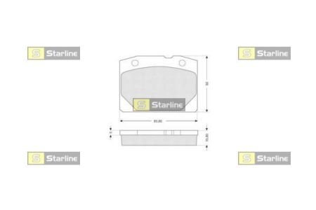 Тормозные колодки (передние) STARLINE BD S196 (фото 1)