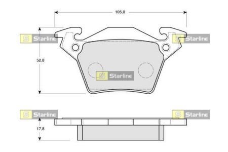 Тормозные колодки STARLINE BD S165 (фото 1)