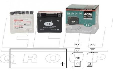 Мотоакумулятор LP AGM LP BATTERY YTX4L-BS