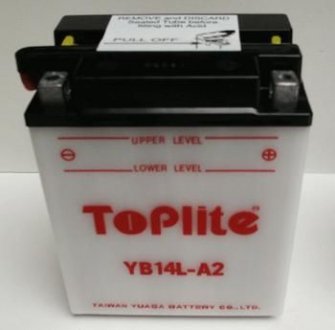 Мотоакумулятор TOPLITE YB14L-A2 (фото 1)