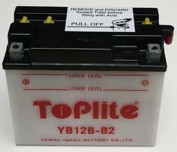 Мотоакумулятор TOPLITE YB12B-B2 (фото 1)