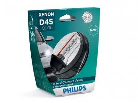 Автомобильная лампа: 12 [В] Ксенон D4S X-tremeVision gen2 +150% more vision 35W цоколь P32d-5 PHILIPS 37719433 (фото 1)