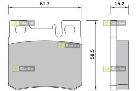 Тормозные колодки STARLINE BD S385 (фото 1)