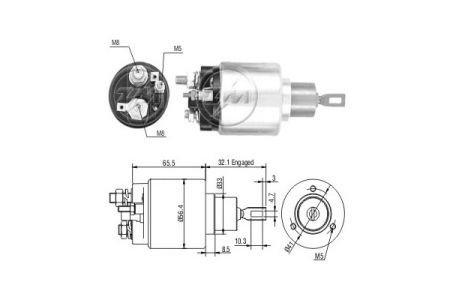 Втягивающее реле стартера ZM675