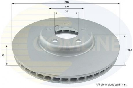 Тормозной диск вентилируемый (передний) ADC1790VL