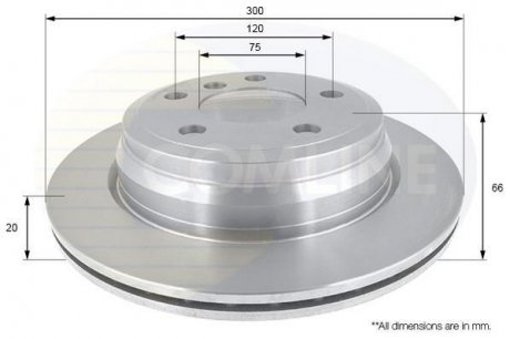 Тормозной диск вентилируемый (задний) ADC1776V