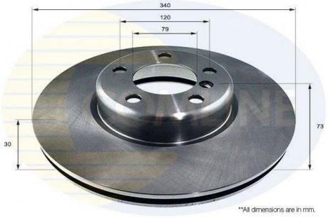 Тормозной диск вентилируемый (передний) ADC1785V