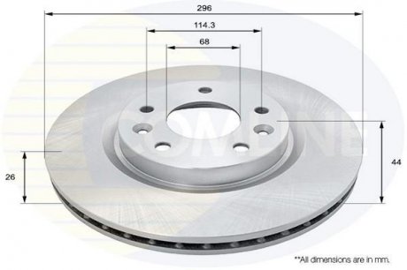 Гальмівний диск вентильований (передній) ADC0295V