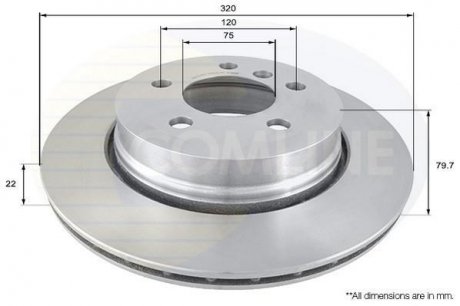 Тормозной диск вентилируемый (задний) ADC1720V