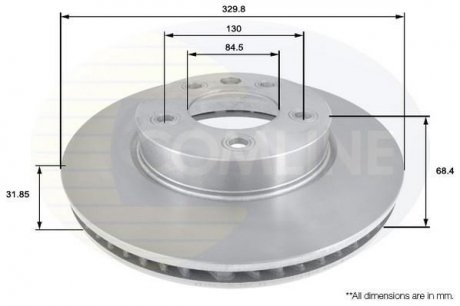 Тормозной диск вентилируемый (передний) ADC1475V