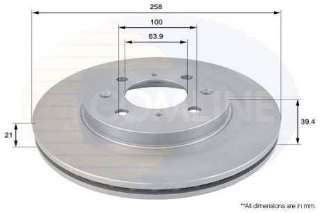 Гальмівний диск Comline ADC0557V (фото 1)