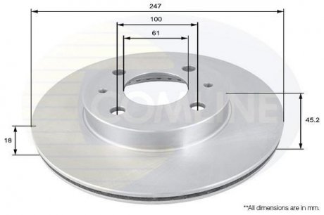 Тормозной диск вентилируемый (передний) ADC0242V