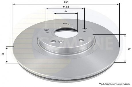 Гальмівний диск Comline ADC0558V (фото 1)