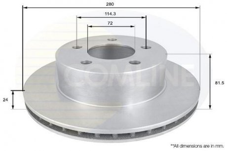 Тормозной диск вентилируемый (передний) ADC2302V