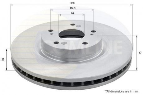 Тормозной диск вентилируемый (передний) ADC0575V