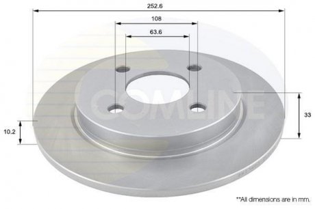 Тормозной диск (задний) Comline ADC1207 (фото 1)