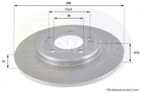 Тормозной диск (задний) Comline ADC2410 (фото 1)