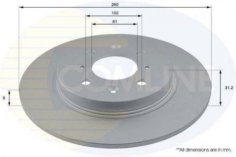 Тормозной диск (задний) Comline ADC0561 (фото 1)