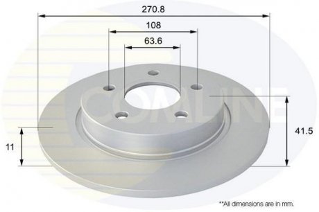 Гальмівний диск (задній) Comline ADC1247 (фото 1)