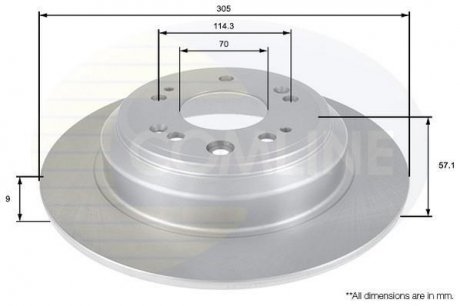 Тормозной диск (задний) Comline ADC0567 (фото 1)