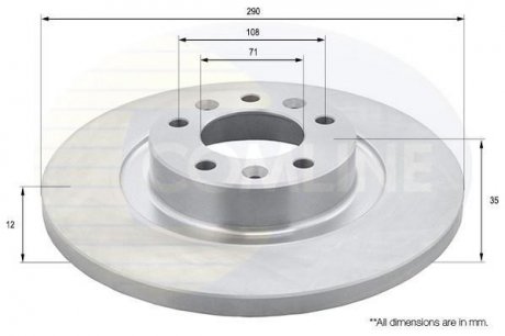 Тормозной диск (задний) Comline ADC2724 (фото 1)
