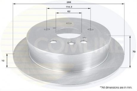 Тормозной диск (задний) Comline ADC01159 (фото 1)