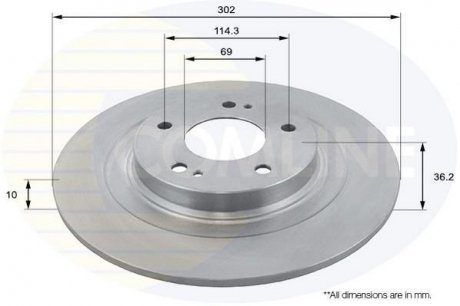 Тормозной диск (задний) Comline ADC2732 (фото 1)