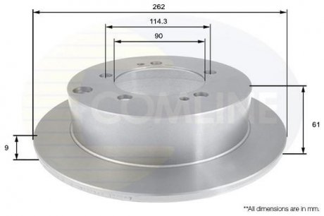 Тормозной диск (задний) Comline ADC0368 (фото 1)