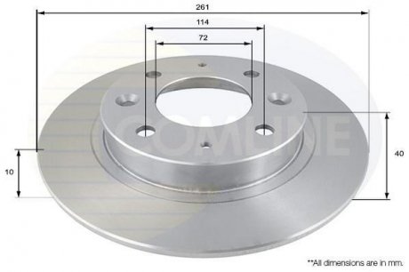 Тормозной диск (задний) Comline ADC1029 (фото 1)