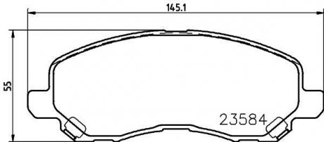 Дискові гальмівні колодки (передні) NISSHINBO NP3009 (фото 1)