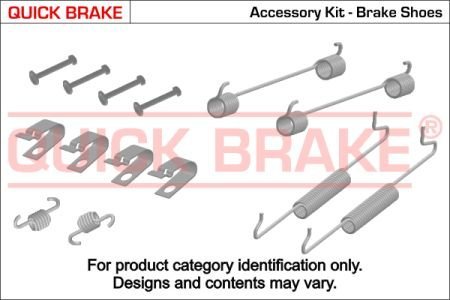 105-0005 QUICK BRAKE Комплект пружинок колодок ручного гальма 105-0005