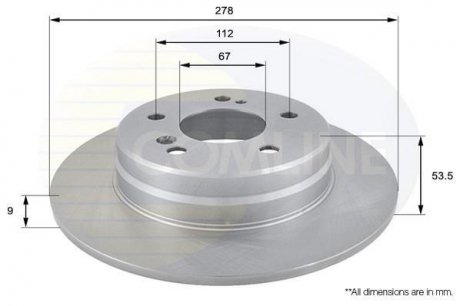 Тормозной диск (задний) Comline ADC1616 (фото 1)