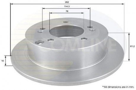 Тормозной диск (задний) Comline ADC1066 (фото 1)