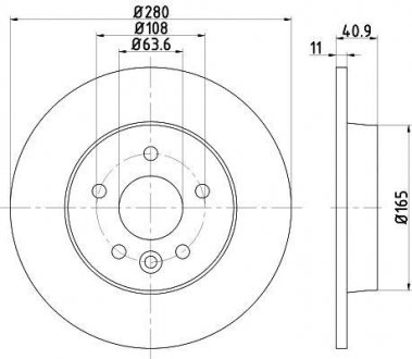 Тормозной диск (задний) TEXTAR 92255603 (фото 1)