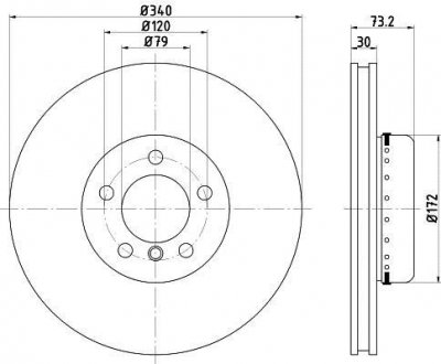 Тормозной диск (передний) TEXTAR 92264925 (фото 1)