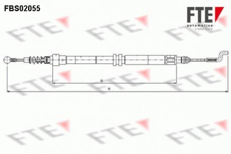 Трос ручника FTE FBS02055 (фото 1)