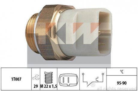 Термовимикач вентилятора радіатора Kw 550 027 (фото 1)