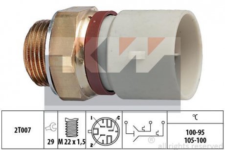 Термовимикач вентилятора радіатора Kw 550 674 (фото 1)
