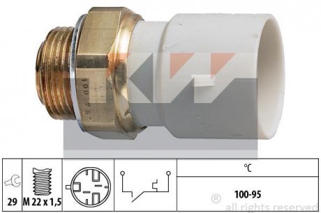 Термовимикач вентилятора радіатора Kw 550 182 (фото 1)