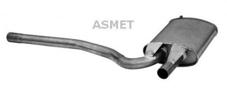Передний глушитель, выпускная сист Asmet 06.017 (фото 1)