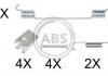 Монтажний набір гальмівних колодок A.B.S. 0883Q (фото 1)