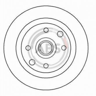 Гальмівний диск (задній) A.B.S. 15893 (фото 1)