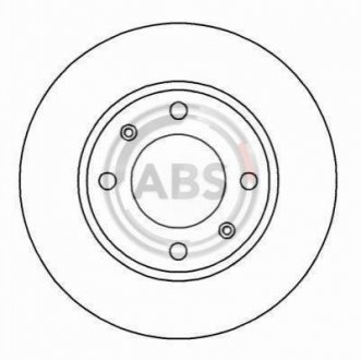 Гальмівний диск (задній) A.B.S. 16876 (фото 1)